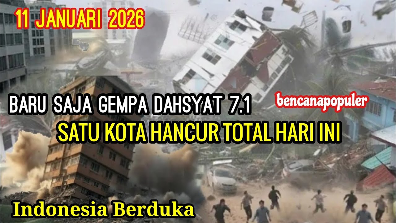 SATU KOTA BERGUNCANG TOTAL || GEMPA DAHSYAT 7.1 SR DI INDONESIA HARI INI - 11 JANUARI 2026
