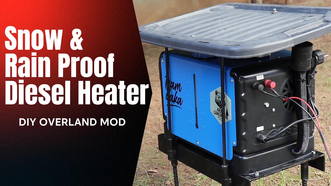 I Made My Diesel Heater Snow & Rain Proof! (DIY Mod) #campinglife #hottent #snowcamp #wintercamping