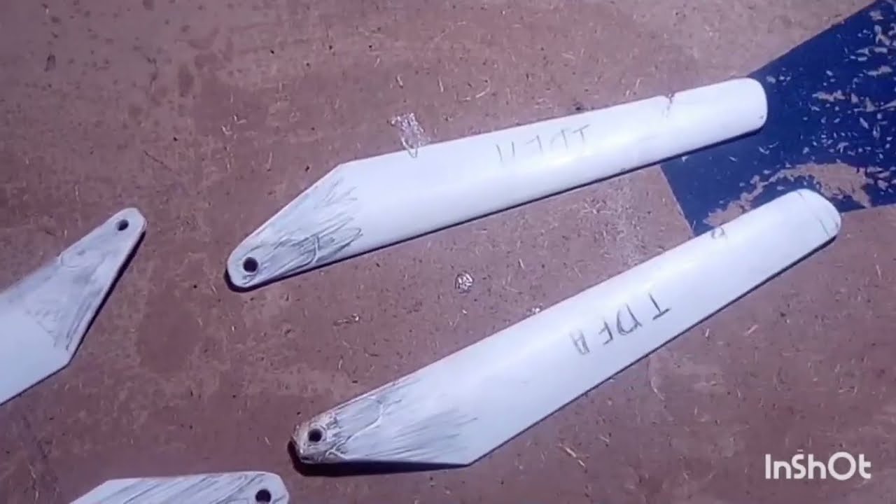 How to make ×4 helicopter propeller/blades with PVC... Works great!