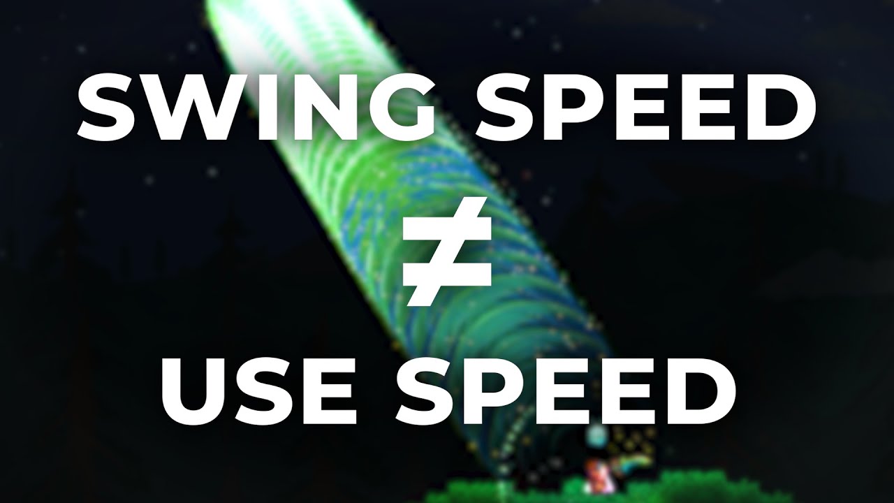 Why melee speed in Terraria doesn't make swords shoot things faster (or pickaxes mine faster)