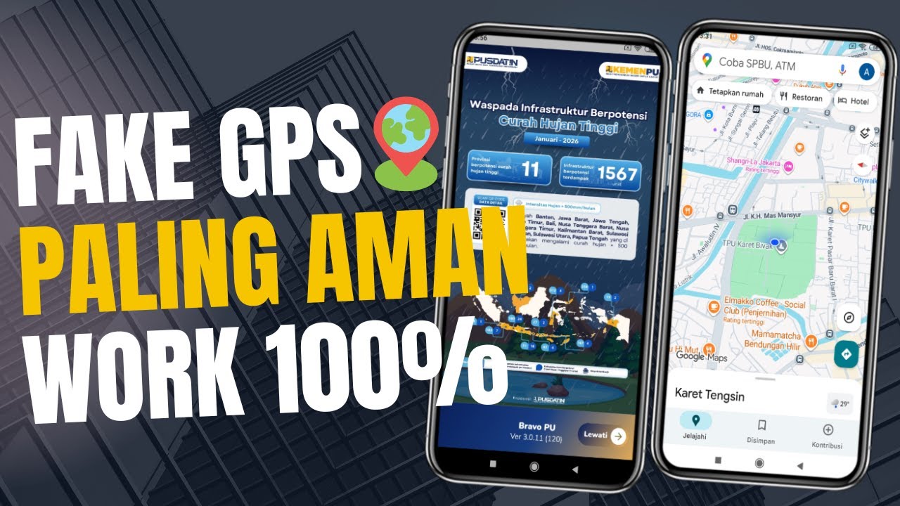 Fake GPS Absensi Paling Aman Untuk Aplikasi Yang Sangat Susah Ditembus No Opsi Pengembang Work 100%
