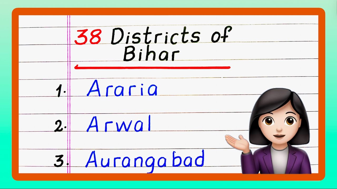38 Districts of Bihar | All Districts of Bihar | Bihar Districts Name | in English