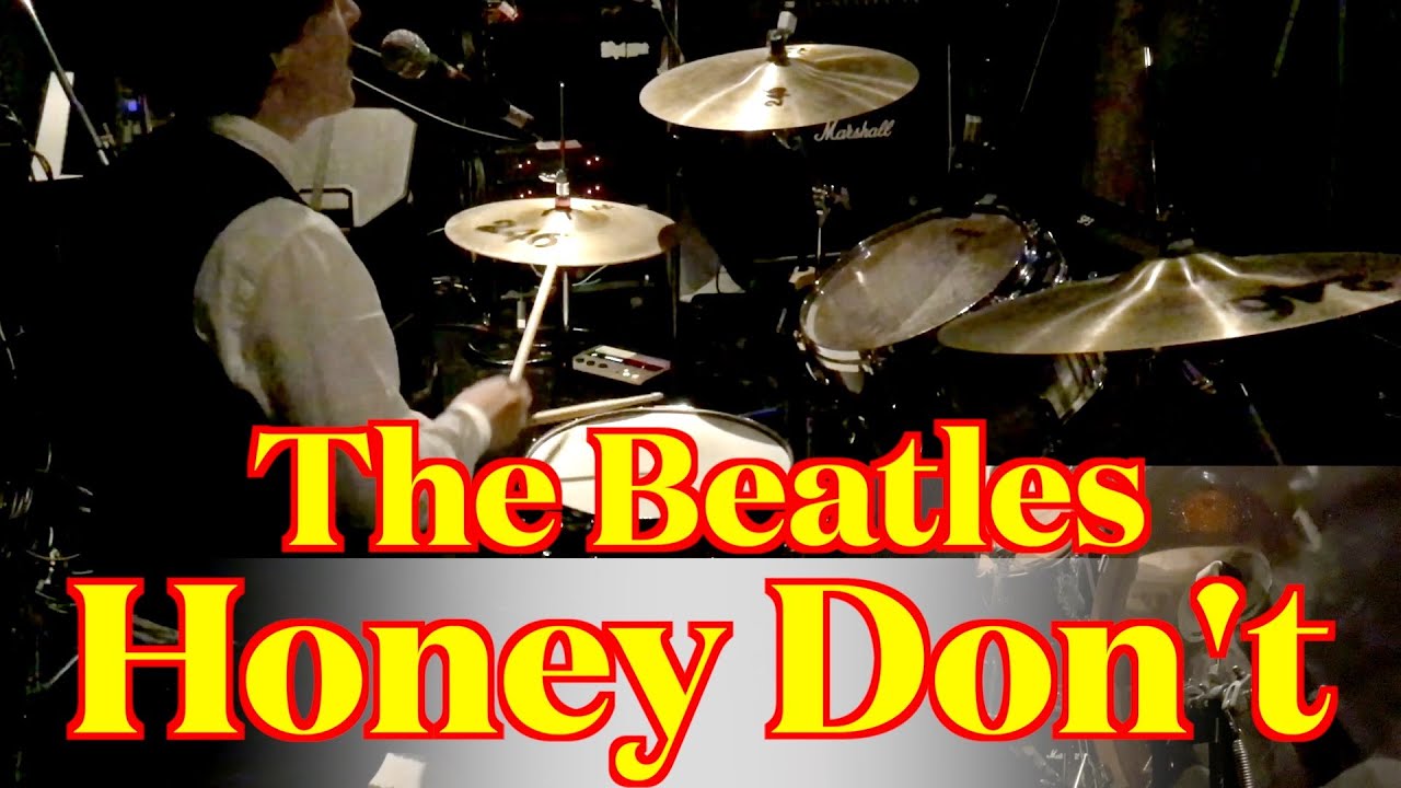 The Beatles - Honey Don't (Drums cover from fixed angle)