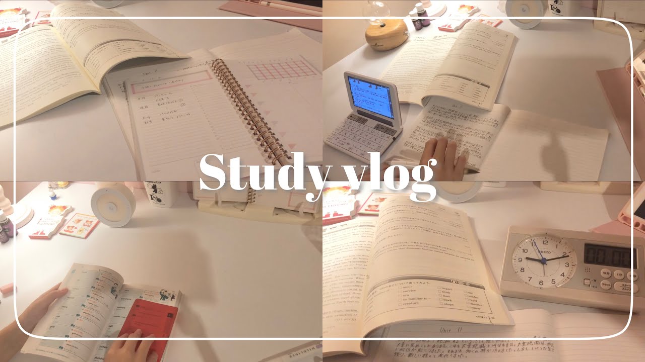 【 study vlog 】夜更かしして勉強する日🌃 / 夏休み終了 / モチベ / 高校生 / 中高一貫