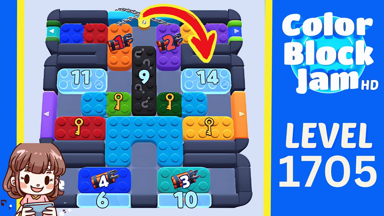 Color Block Jam Level 810 (1705) Solution Walkthrough