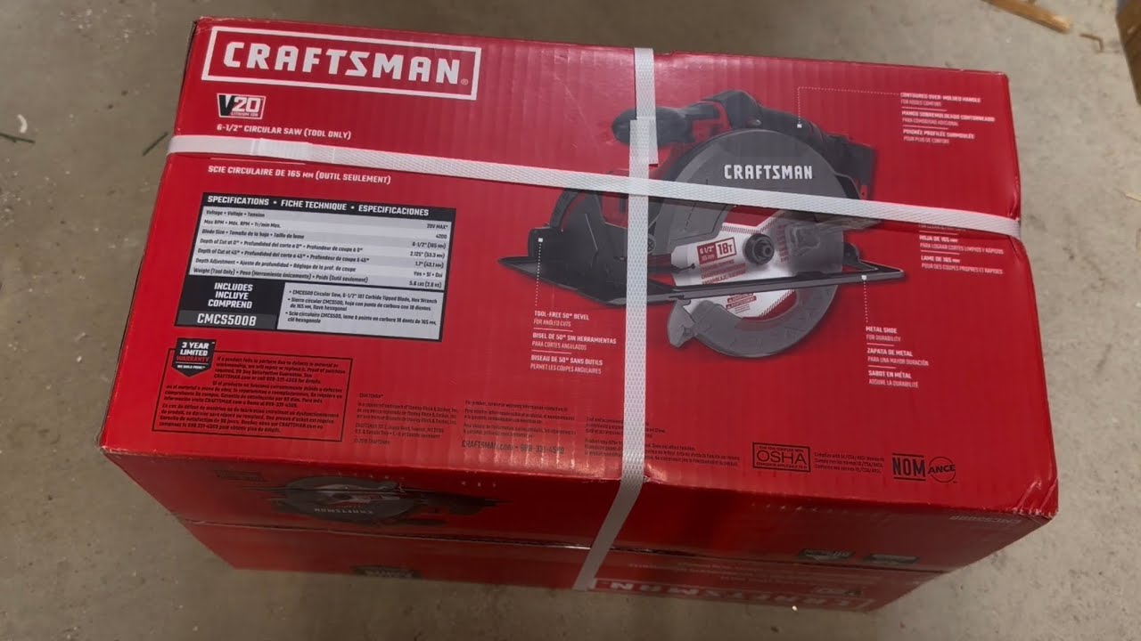 Cierra CIRCULAR Craftsman 6 1/2” Unboxing.  #tools #paratii #foryoupage #viral 