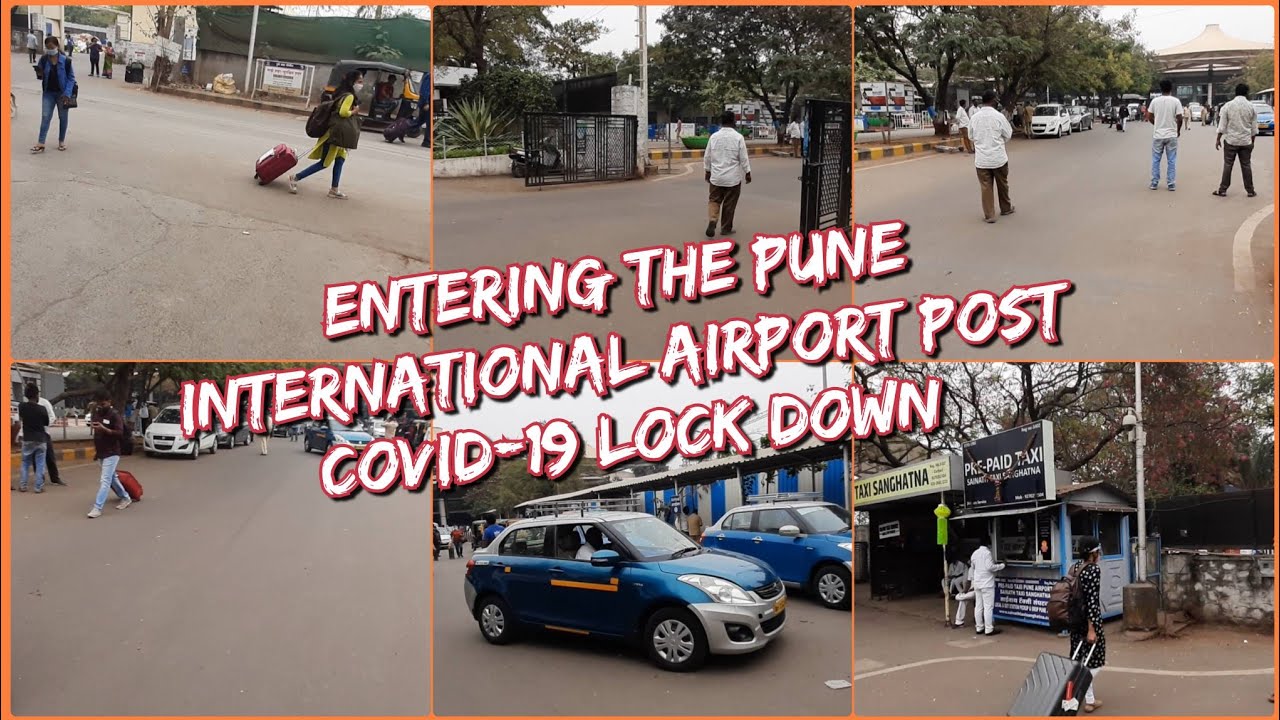 Entering The Pune International Airport Post Covid-19 Lock Down, Pune, India.