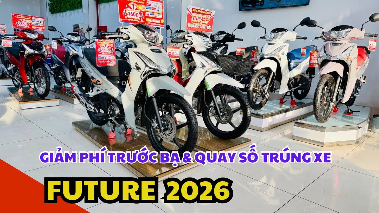 Giá xe Future 2026 mới nhất cuối tháng 1/2026, Hỗ trợ giảm giá trước bạ và quay số trúng xe.