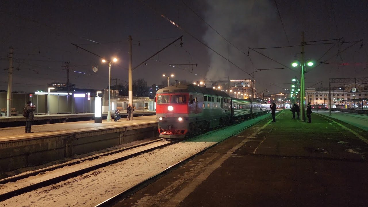 крайний рейс поезда №602 Москва-Рыбинск под ТЭП70-0121 | Савёловский вокзал