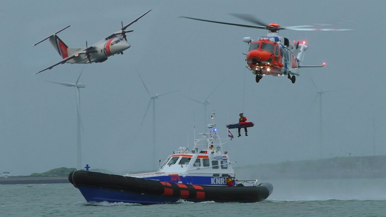 Spectaculaire inzet van Kustwacht Helikopter en KNRM bij het Banjaardstrand in Kamperland! [DEMO]