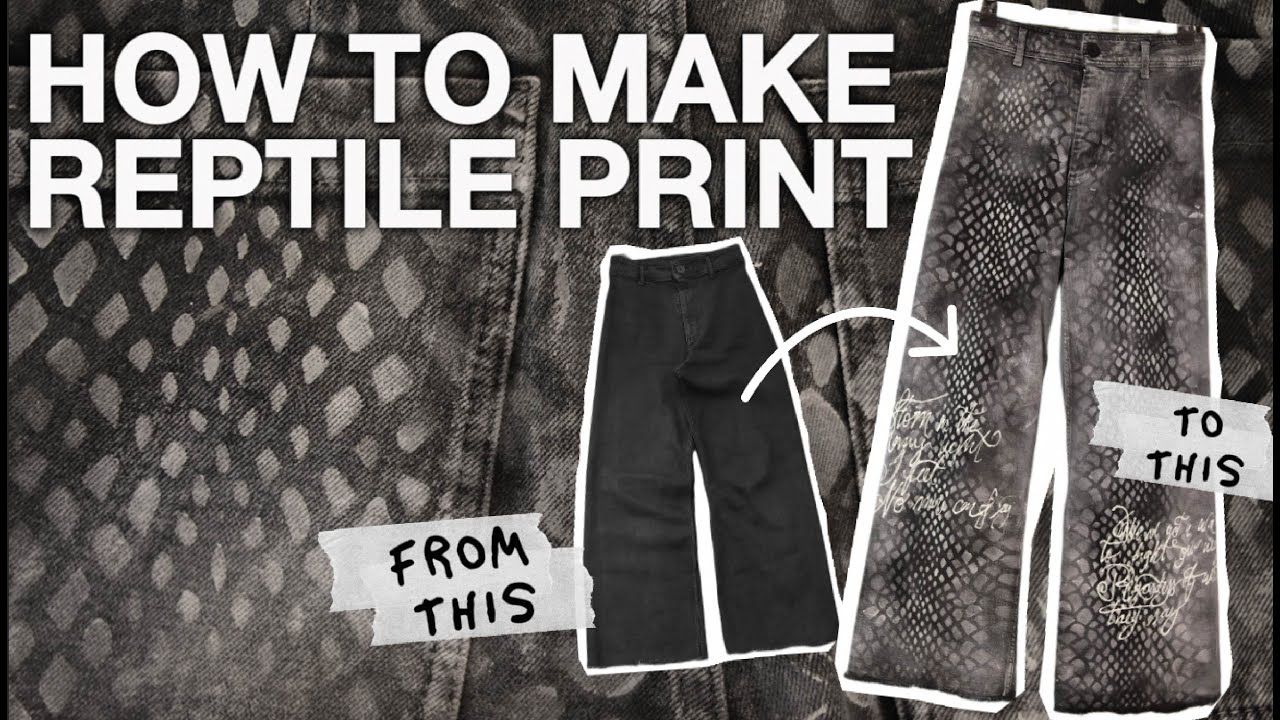 Transform Your Black Jeans with Paint & Stencil &ndash; Easy DIY Step by Step