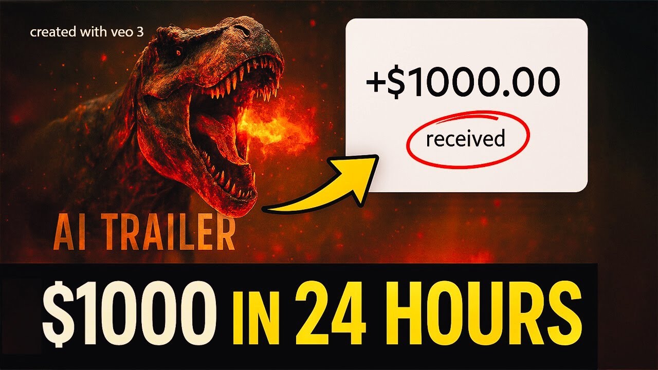 This AI Trailer Made Me money online in 24 hrs Using Veo 3 (Copy-Paste Strategy)