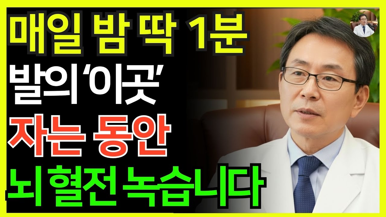 매일 밤 딱 1분, '이곳'을 꾹 눌러주세요. 자는 동안 뇌 속 혈전이 스르르 녹아내립니다 | 의사가 말하지 않는 뇌의 비밀 | 혈관 회복 | 시니어 건강