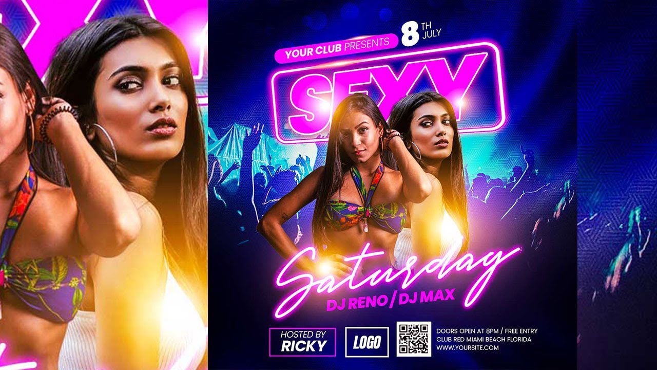 Learn How to Design an Irresistible Sexy Saturday Flyer | Step by Step | FREE PSD !!