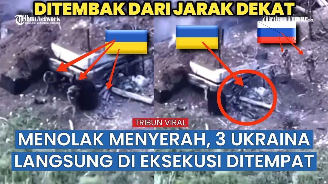 Detik-Detik Mencekam: 3 Tentara Ukraina Dieksekusi Rusia dari Jarak Dekat Usai Menolak Menyerah