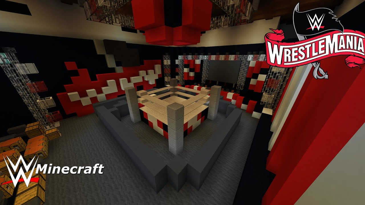 WWE : Minecraft [WrestleMania 36 Official Stage] + (Download Link PC/MCPE)