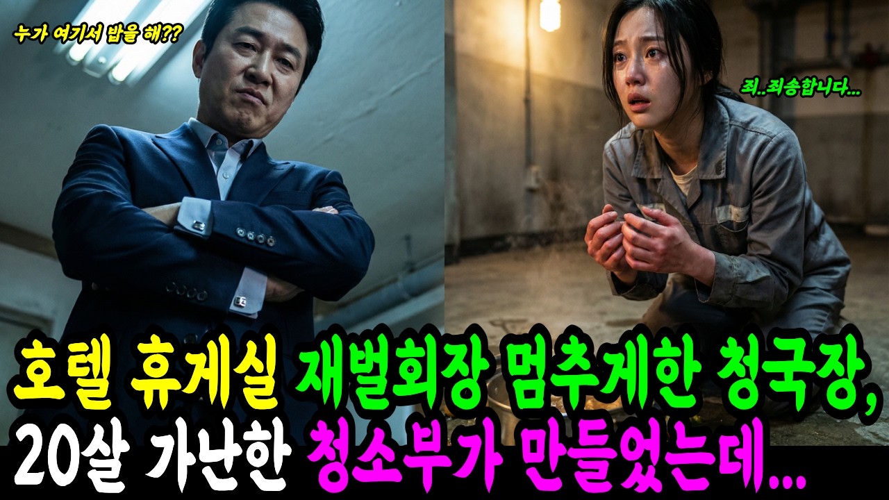 호텔의 후미진 휴게실에서 재벌회장을 멈추게한 청국장, 20살 가난한 청소부가 만들었는데…ㅣ사이다ㅣ감동ㅣ오디오북ㅣ