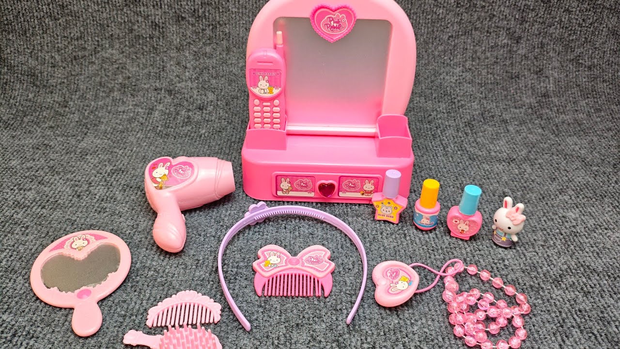 5 Minutes Satisfying With Unboxing Pink Rabbit Cute Pink Beauty Playset ASMR Review Toys