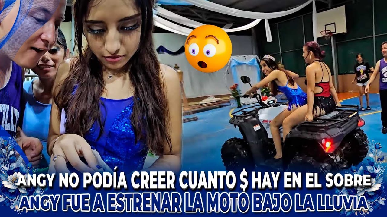 Angy casi se pasa llevando a los bichos con la Cuatrimoto. Mira cuanto dinero venia en este sobre.