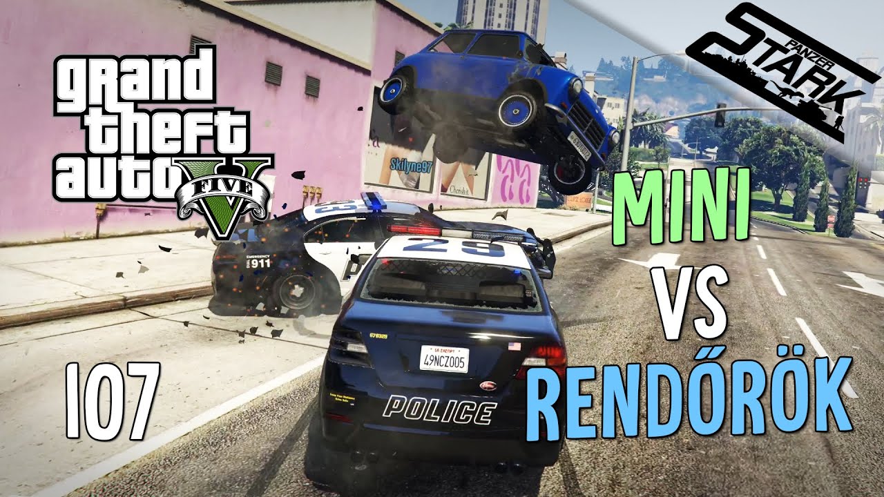 GTA 5 - 107.Rész (Kicsi Mini VS Három Rendőr / Vespucci Job) - Stark