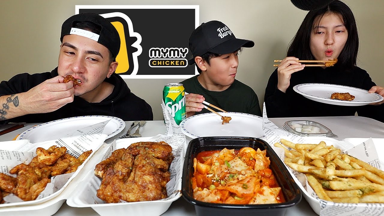 A Sibling Feast With Korean Fried Chicken From MyMy Chicken Mukbang