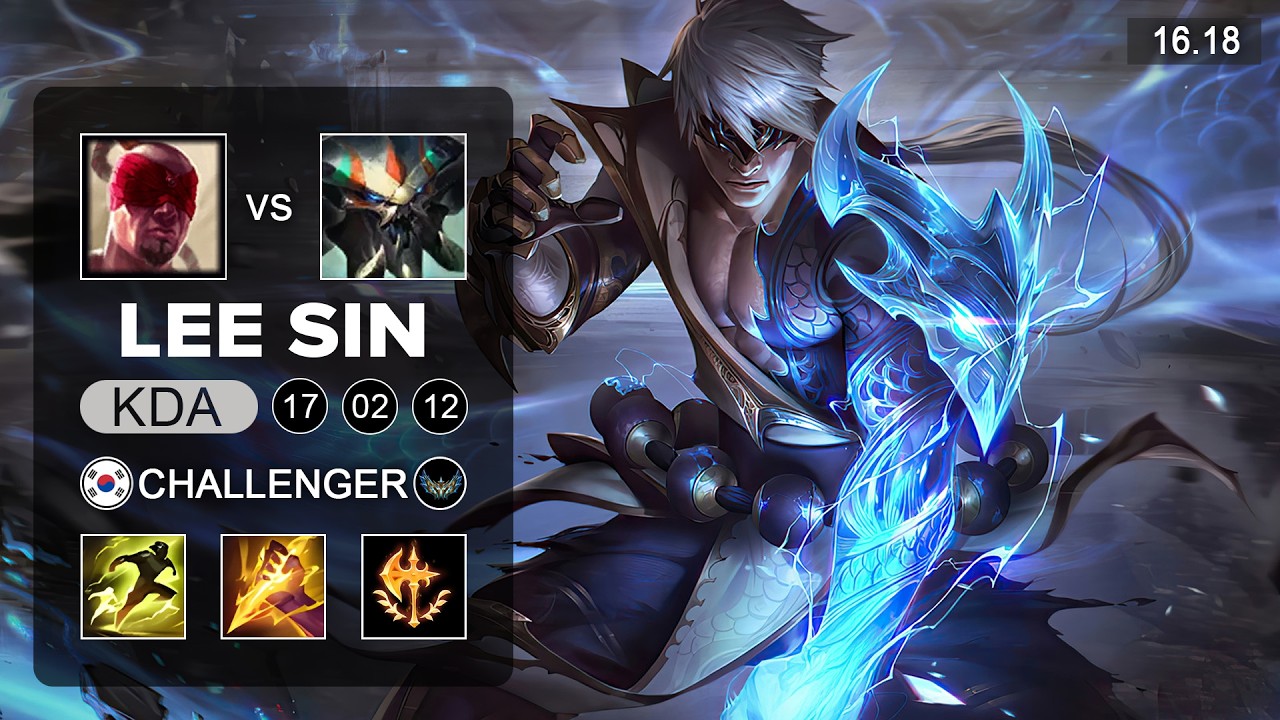 Lee Sin vs Skarner Jungle - KR Challenger - Patch 16.18 Season 16
