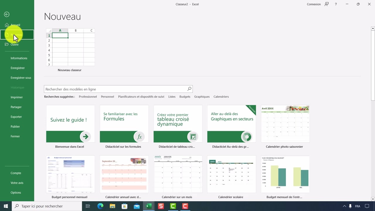 Comment Cr&eacute;er un Nouveau Classeur Vide dans Excel | Tutoriel Excel pour D&eacute;butants