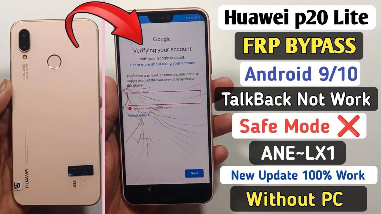 Huawei P20 Lite FRP Bypass | Remove Google Account Huawei P20 lite | ANE-LX2 frp bypass Without PC
