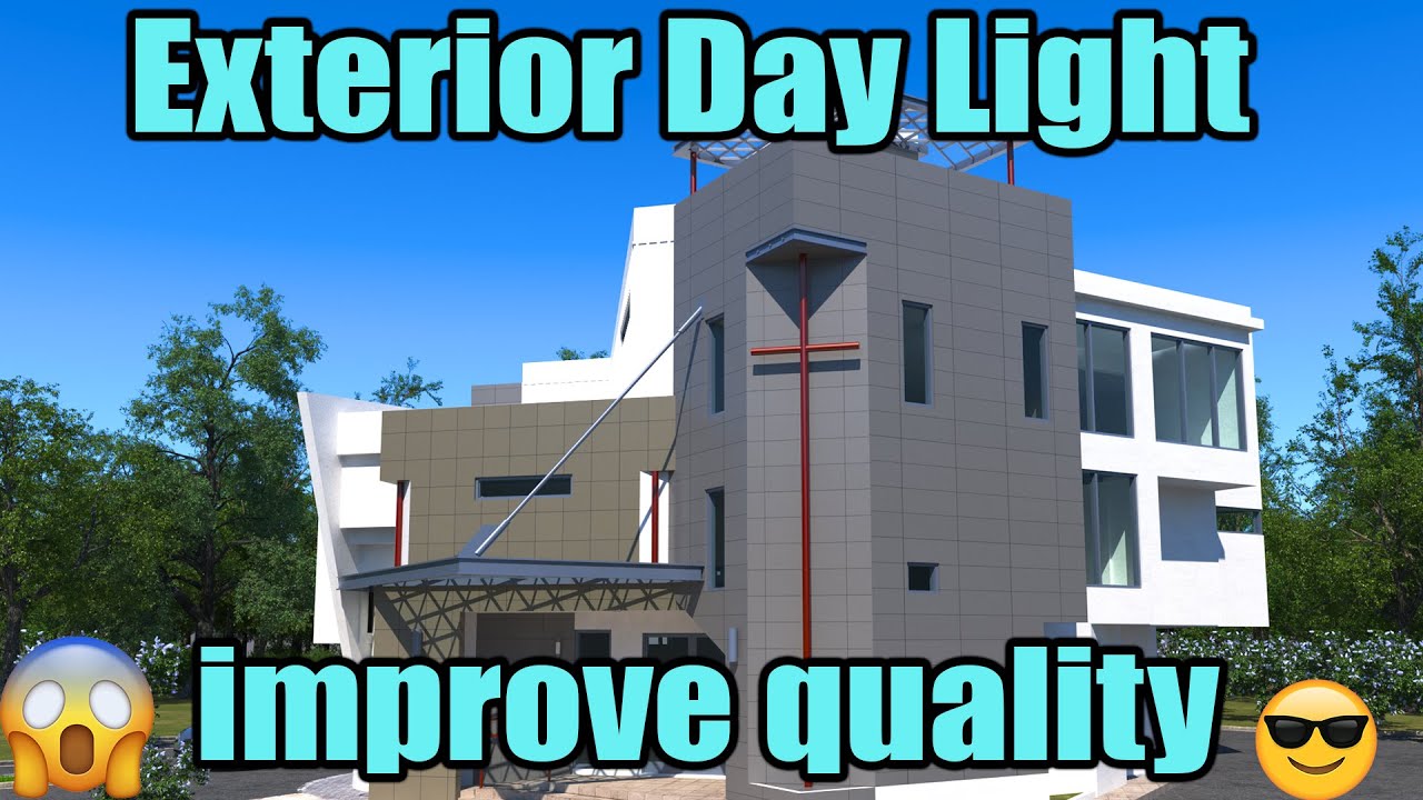 Exterior Day Light Vray Render Setting For Quality Render Hindi tutorial