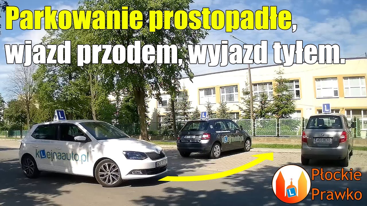 Parkowanie prostopadłe - wjazd przodem, wyjazd tyłem. [Porady egzaminacyjne #4]
