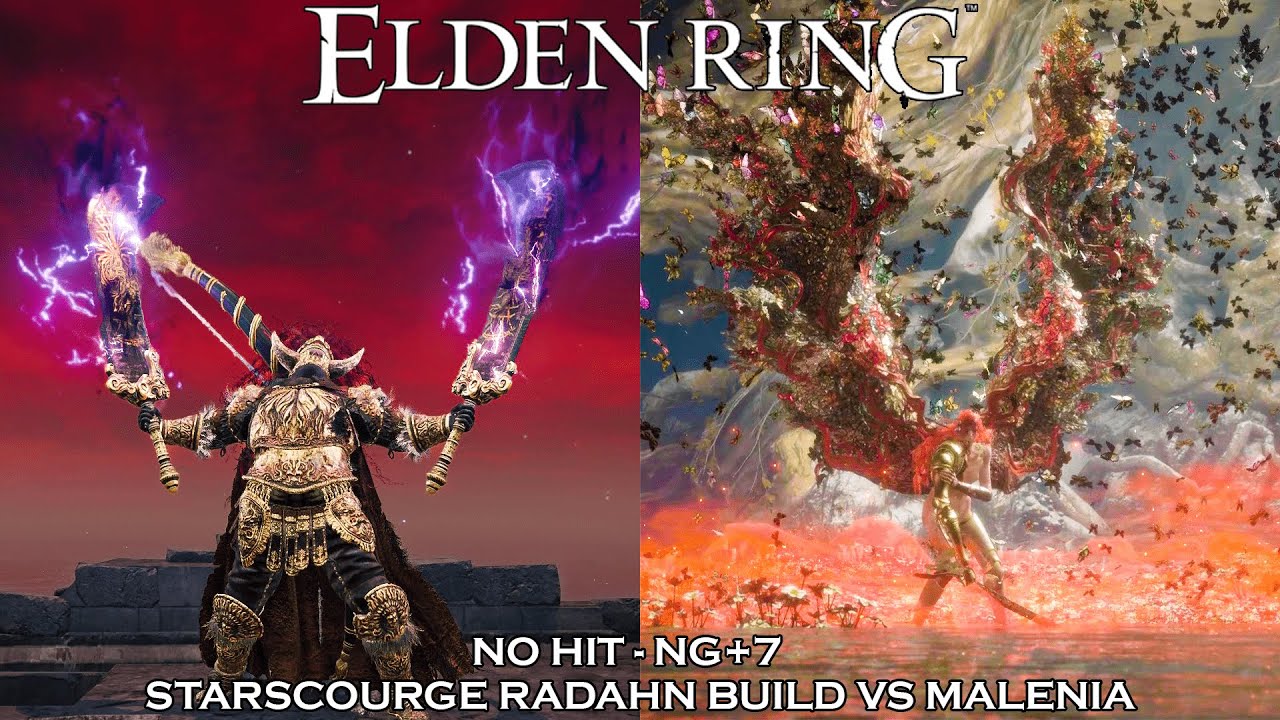 Elden Ring - STARSCOURGE RADAHN BUILD | VS Malenia (NG+7, No Hit, Solo)