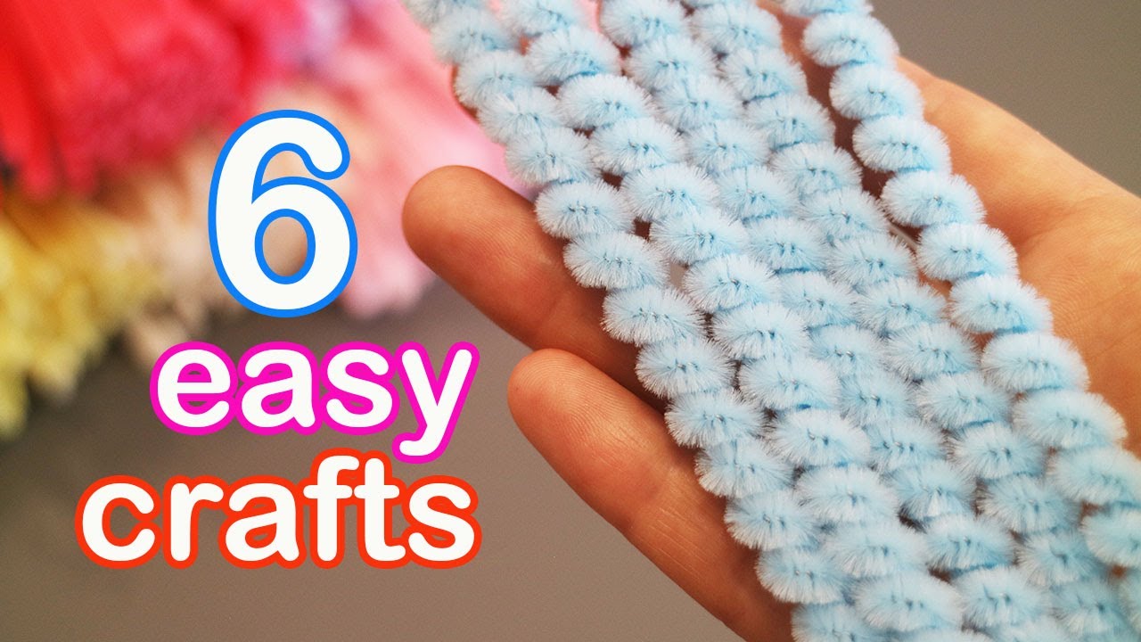 😍6 EASY CRAFTS😍 from pipe cleaner