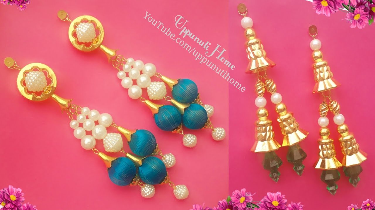 How To Make Designer Blouse Hangings At Home | DIY | Pearl Jewelry Making |Latest latkan for lehenga