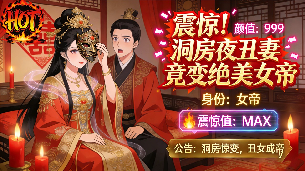 ✨【强推】《震惊！洞房夜丑妻竟变绝美女帝》1--74集为了一口仙灵鸡腿，废太子王腾娶了全城耻笑的丑女柳颜汐。本想躺平吃软饭，却被迫绑定神王系统#穿越 #末世 #异能 ##动态漫画# 漫野推文