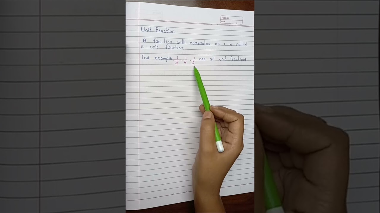 Define Unit Fraction.