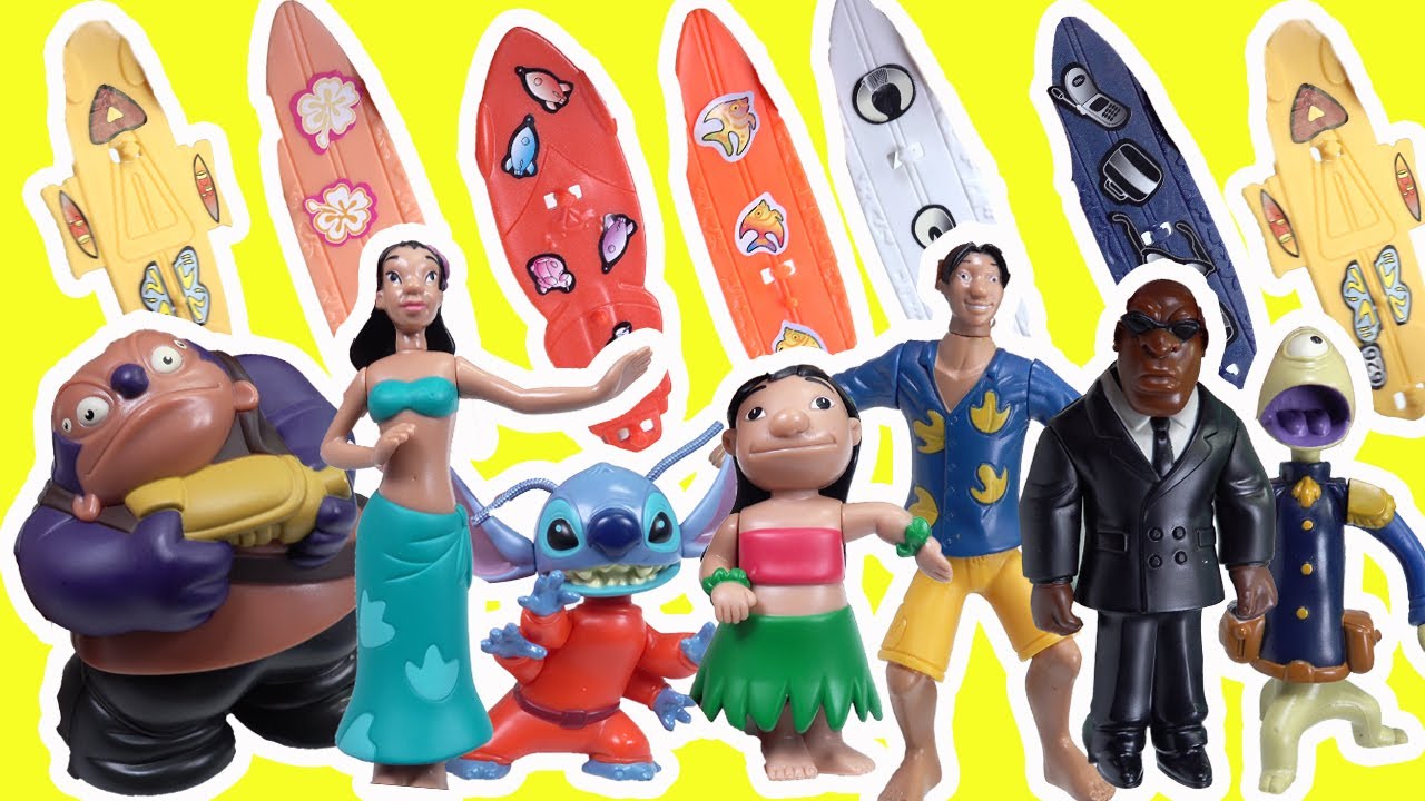 Lilo and Stitch Movie Learning to Surf and Decorate Surfboards! Pleakley, Jumba, Nani, Mr Bubbles