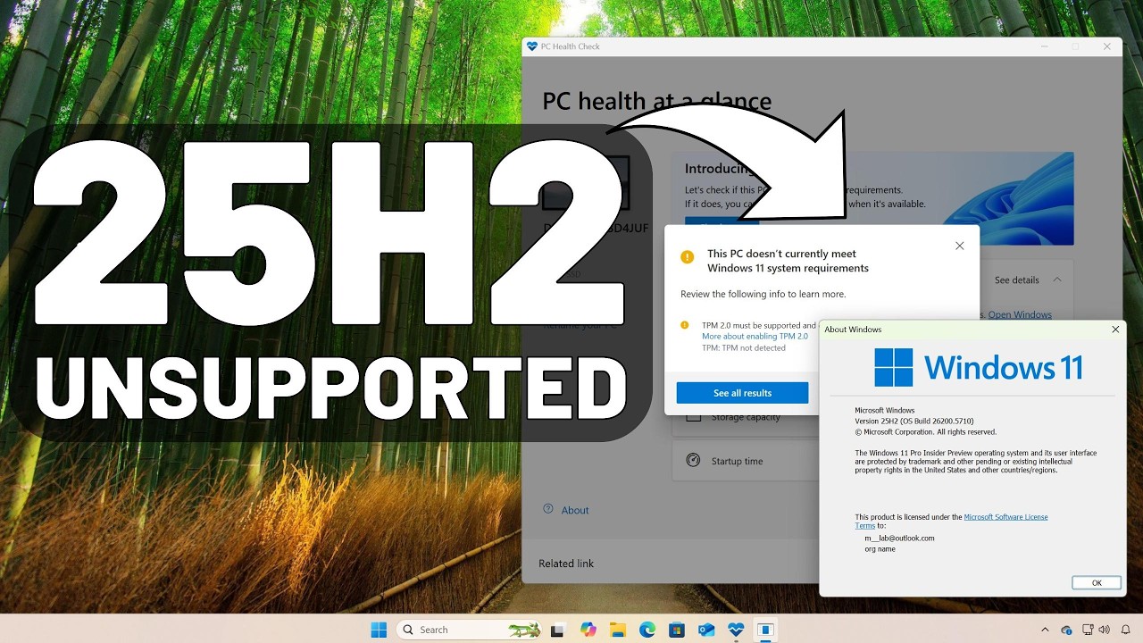 Windows 11 25H2: Clean install unsupported hardware &ndash; ENTIRE PROCESS