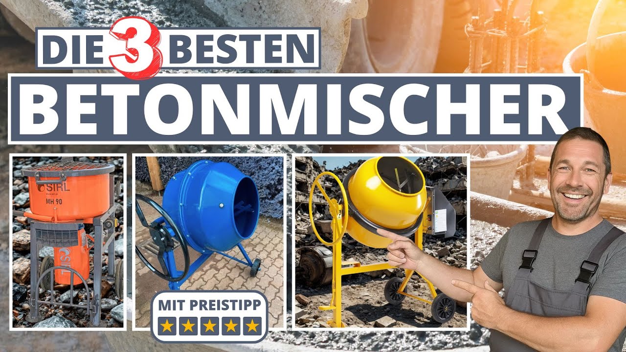 Die 3 besten  Betonmischer - Sirl oder Scheppach?