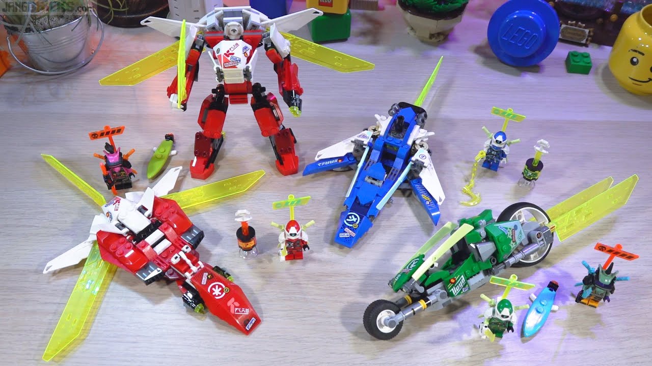 Builds ⏩ Ninjago Kai's Mech Jet 2-in-1, Jay & Lloyd's Velocity Racers 71707 + 71709