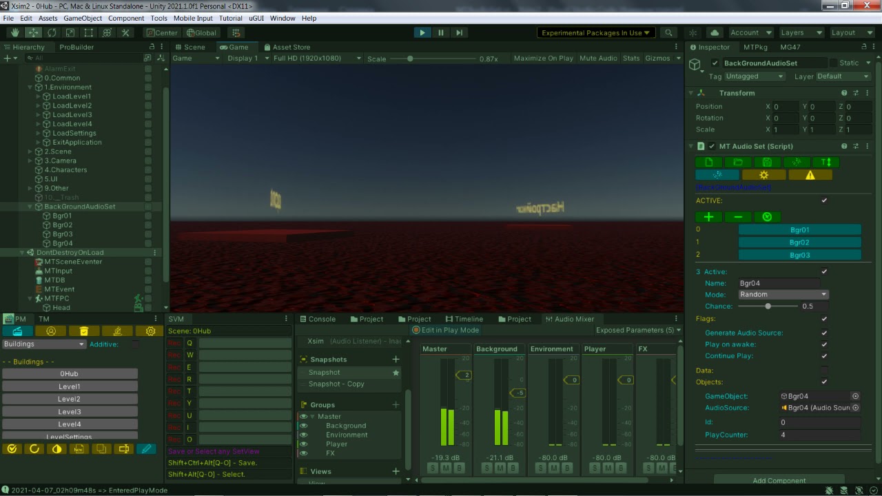 AudioSet Creating infinity sound panorama