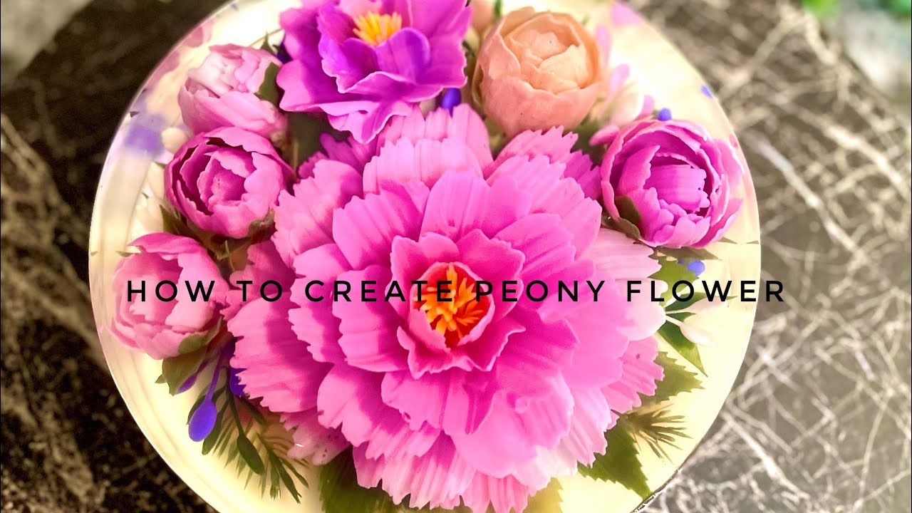 How to make 3D Jelly Peony(behind the scenes)