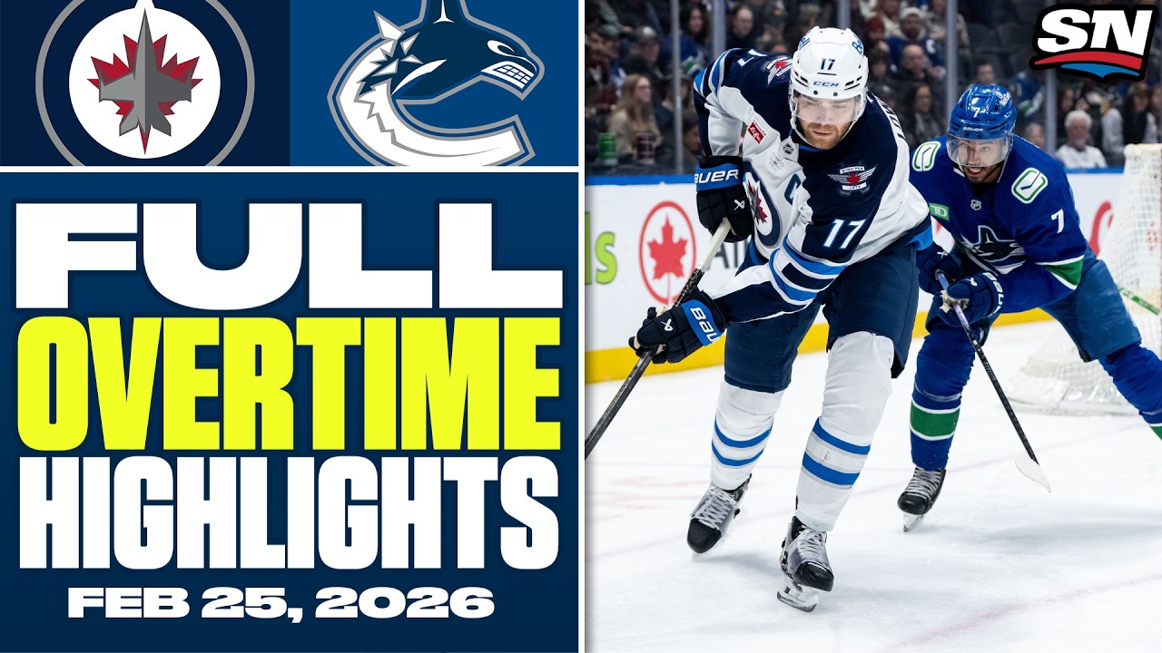 Winnipeg Jets at Vancouver Canucks | FULL Overtime Highlights - February 25, 2026