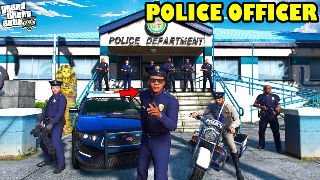 Franklin Becomes a Police Officer In Los Santos GTA 5 !🚔🚨 | Shinchan & Chop