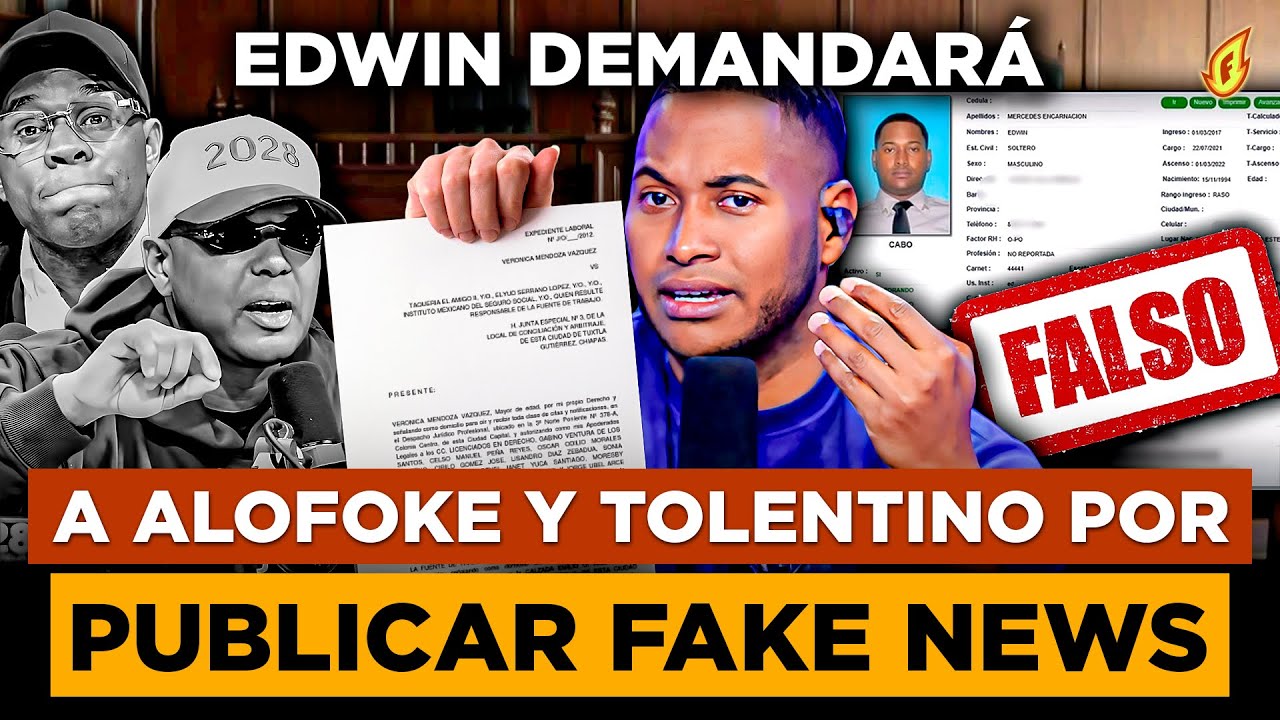 EDWIN EL DE LA 30 DEMANDARÁ A ALOFOKE Y TOLENTINO POR FALSA NOTICIA DE LA POLICÍA NACIONAL
