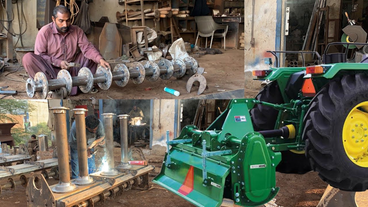 The Intricate Process of Manufacturing Rotavator by Hand in Factory || Agricultural Rotary Tiller