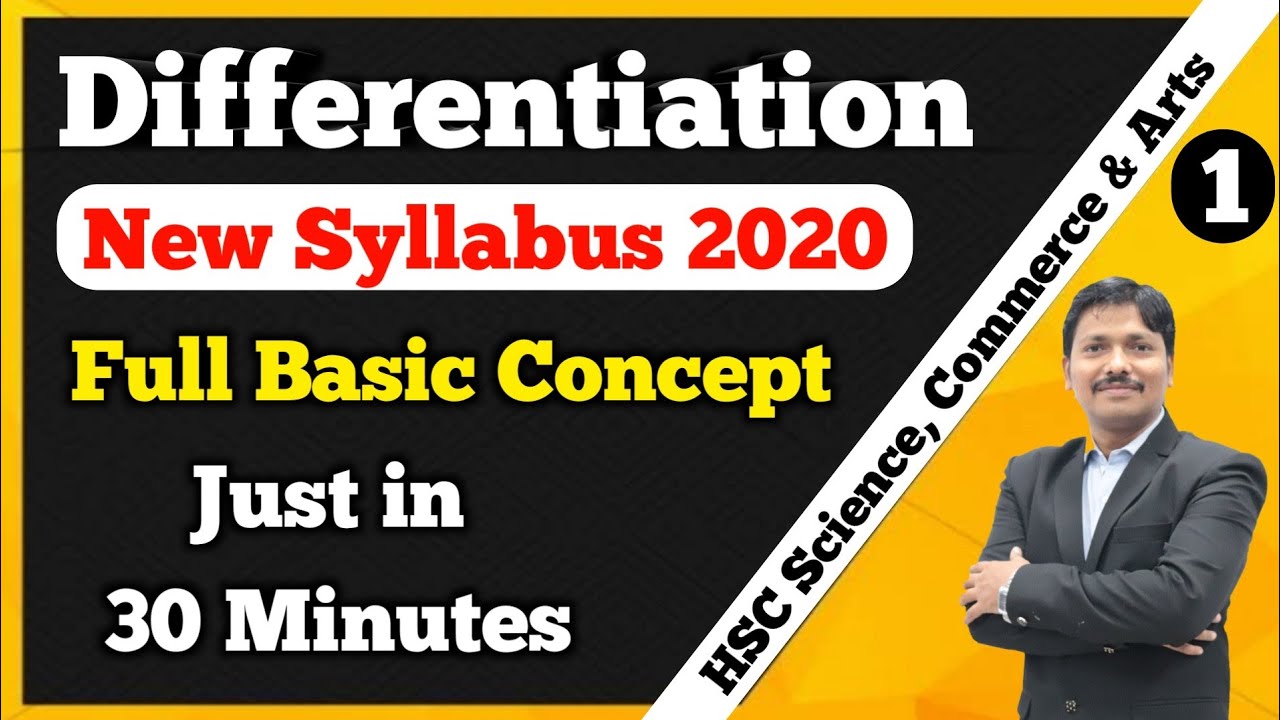 Differentiation Part 1 HSC New Syllabus 2020-21 | Full Basic Concept of Derivatives | Dinesh Sir