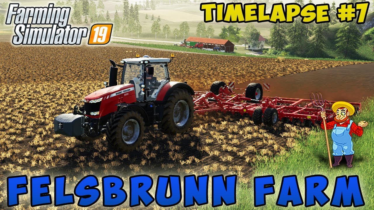 Farming simulator 19 | Felsbrunn Farm | Timelapse #07 | Sell straw bales, field cultivation