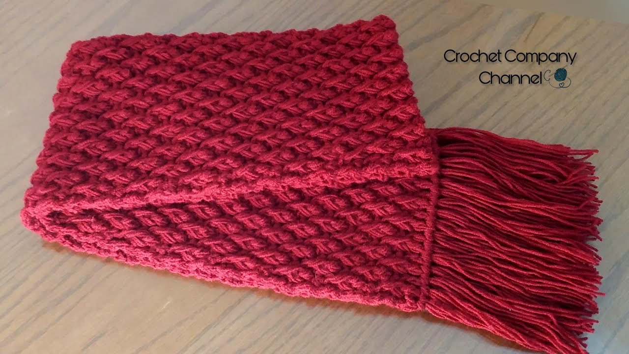 كروشيه كوفيه بغرزه جبال الالب _ Crochet Scarf #صحبه_الكروشيه