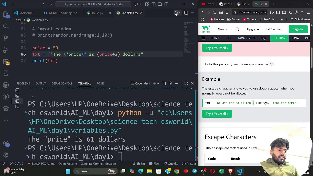 Learning AI From Zero – Python for Data Science (Live Study With Me | Day 1)