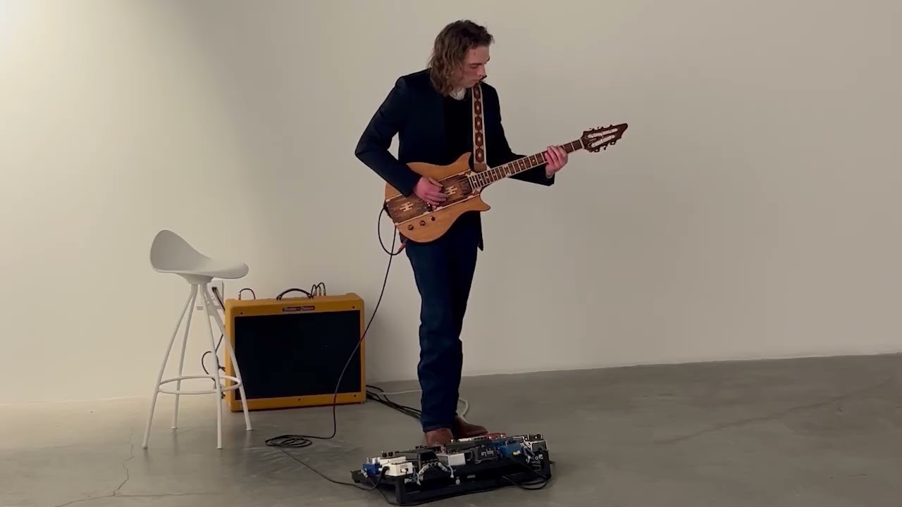 Tim Cole playing the Legacy, Model One at the Museum of Contemporary Art, CT.
